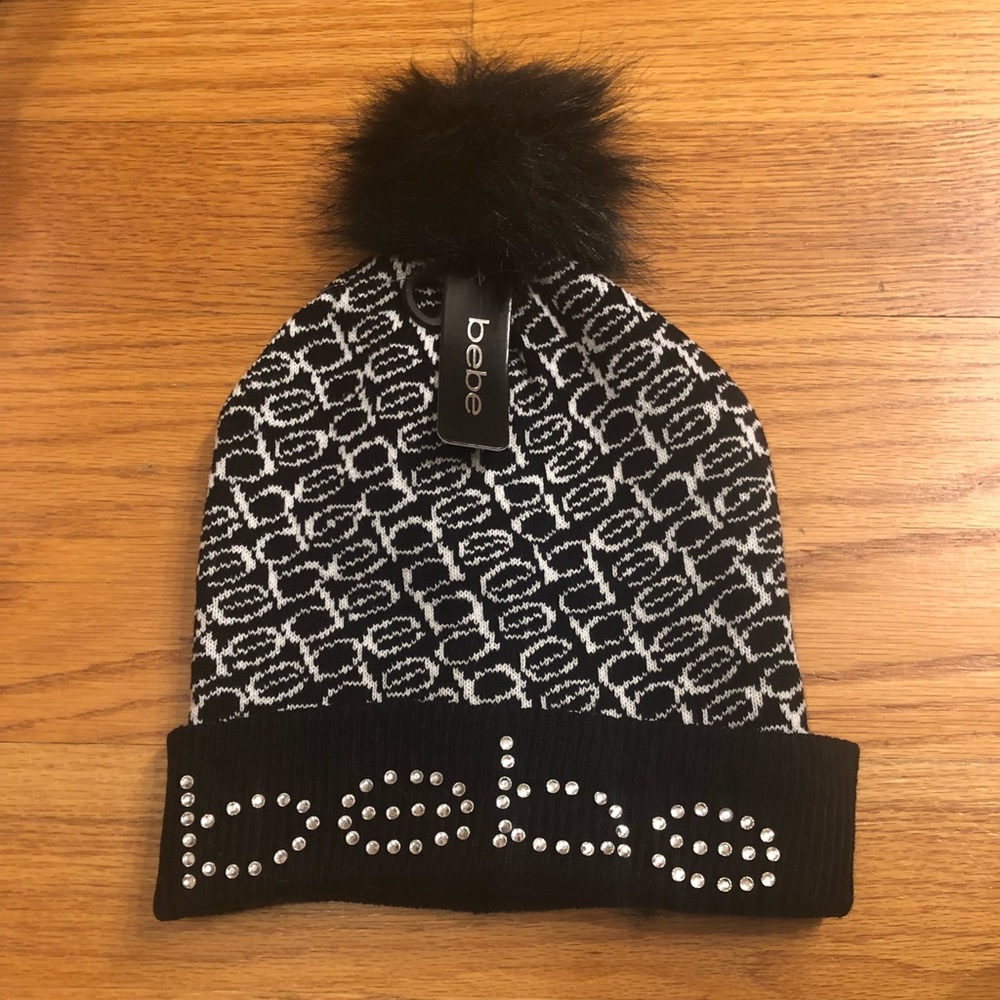 Bebe print beanie
